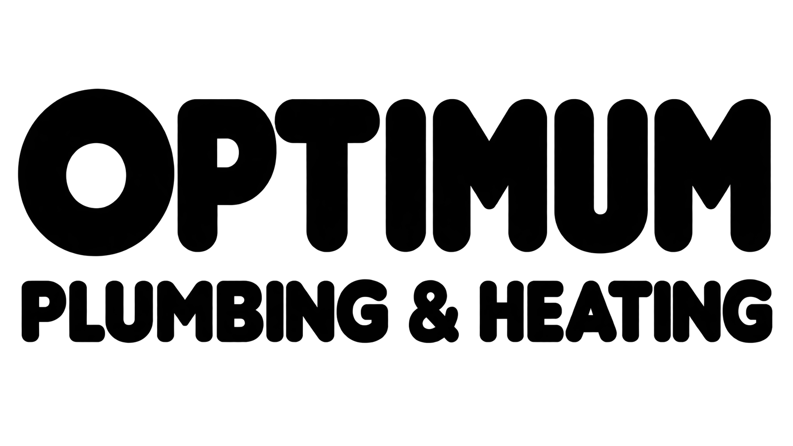 optimum plumbing & heating — one color: black