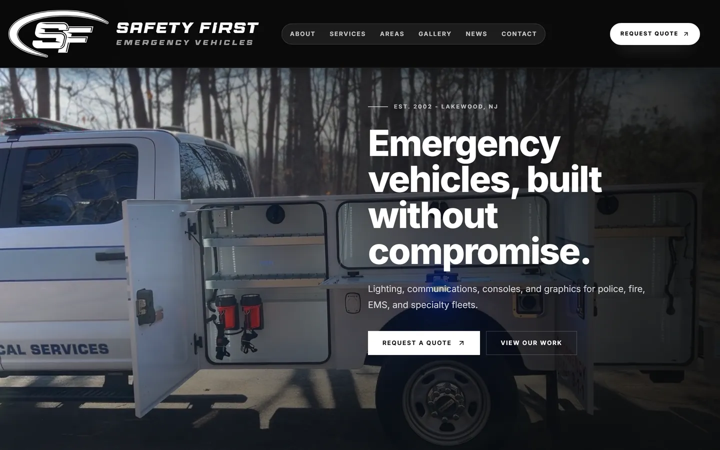 SAFETY FIRST website — home page