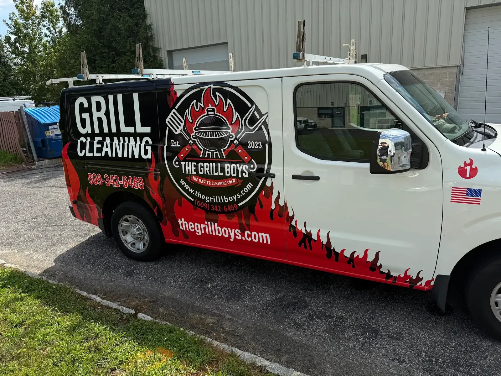 THE GRILL BOYS partial wrap — passenger side