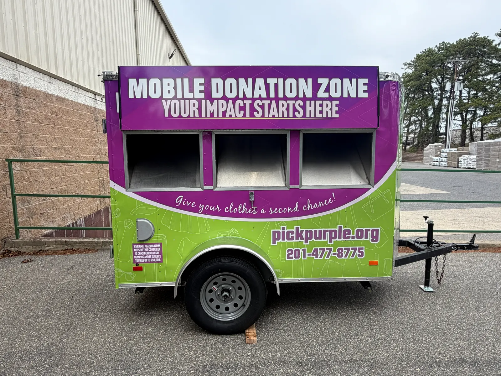 PICK PURPLE full wrap — donation hatches open