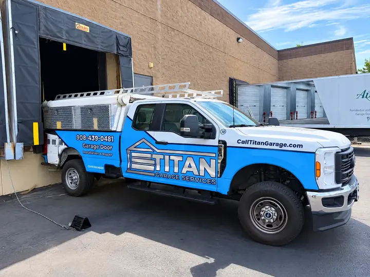 TITAN GARAGE SERVICES partial wrap — driver side