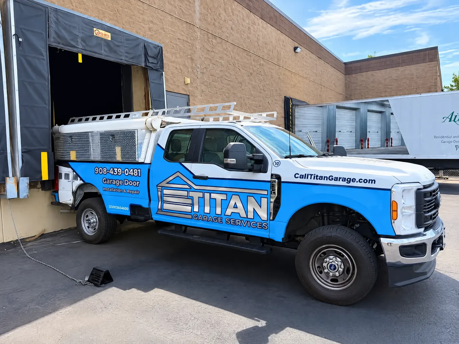 TITAN GARAGE SERVICES partial wrap — driver side