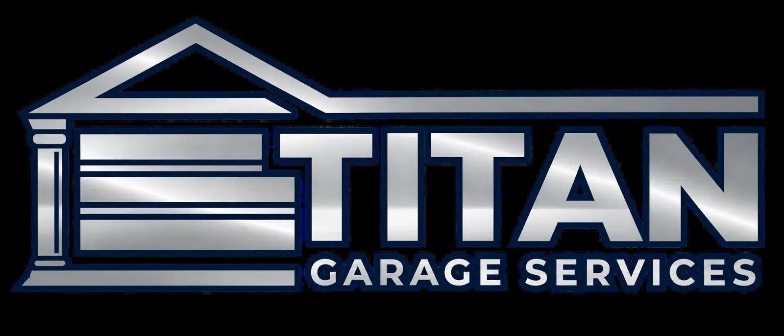 TITAN GARAGE SERVICES partial wrap — the logo on the doors
